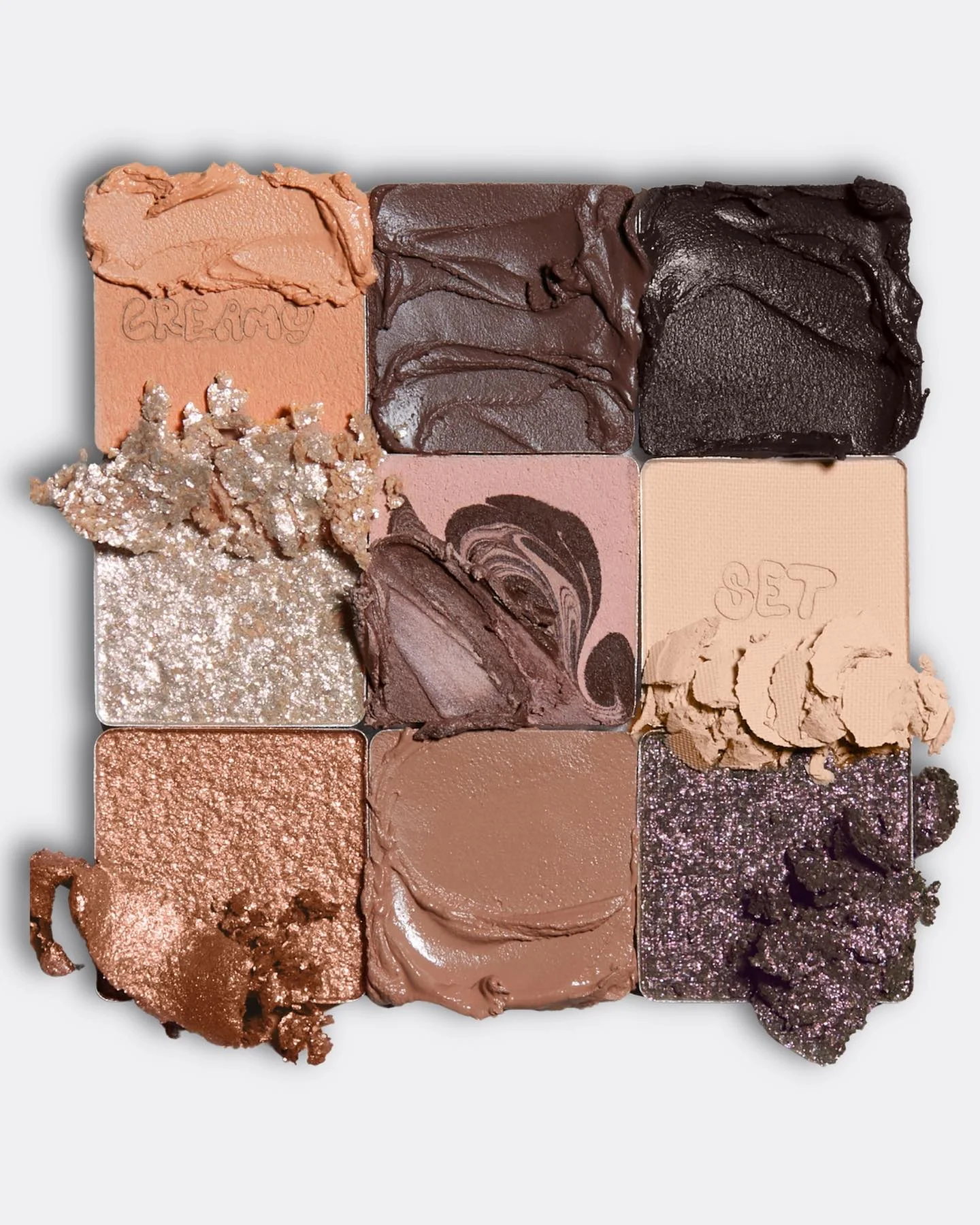 huda beauty creamy obsession neutral brown palette
