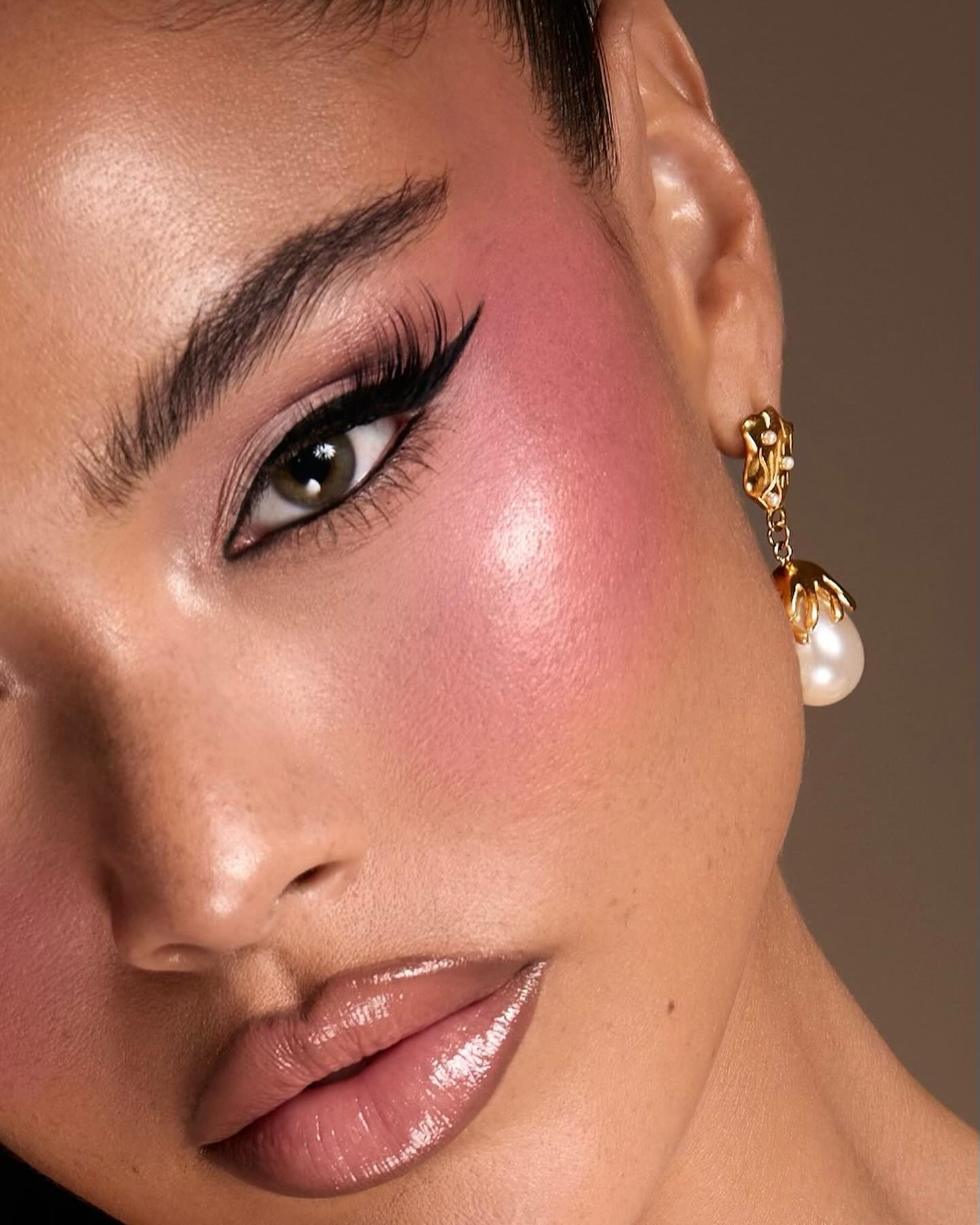 shanell.sorrells glazed blush trend makeup 2024